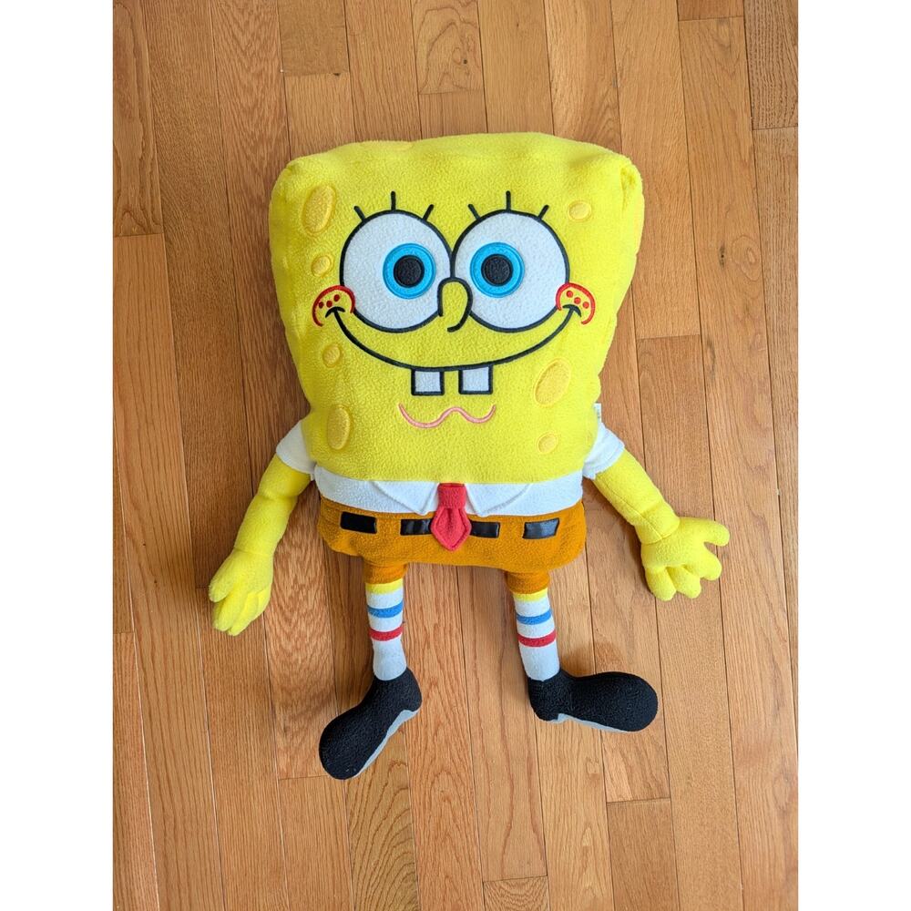 Vintage 2002 SpongeBob Large Stuffed Plush 26” Cuddle Pillow
